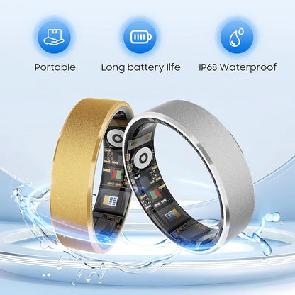 2026 Smart Ring New Health Tracker, IP68 Waterproof, iOS/Android Compatible, Sleep, Exercise & Health Monitoring, No Subscription, 5-Day Battery Life for Women & Men 
